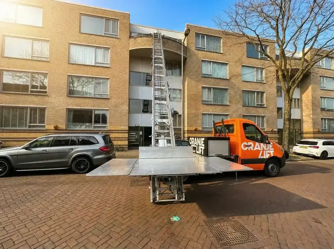 Verhuislift bij appartement in Amsterdam